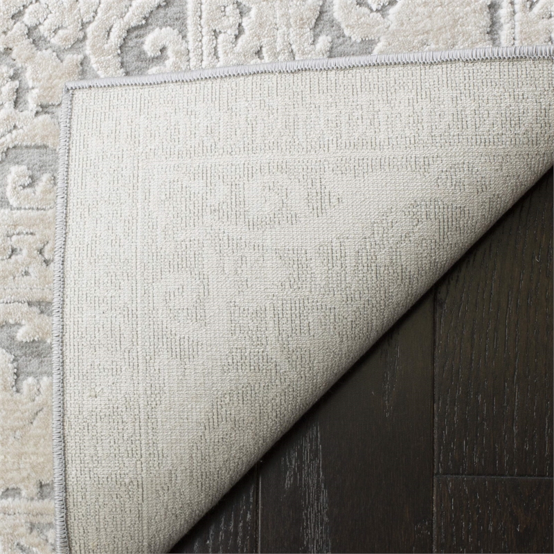 Safavieh Reflection 5' Square Rug in Light Gray and Cream