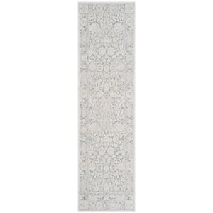 Safavieh Reflection 2'3&quot x 12' Runner Rug in Light Gray and Cream