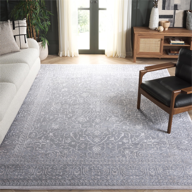 Safavieh Reflection 10' x 14' Rug in Light Gray and Cream