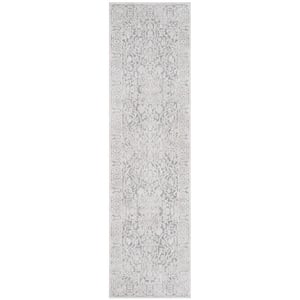 Safavieh Reflection 2'3&quot x 6' Runner Rug in Light Gray and Cream