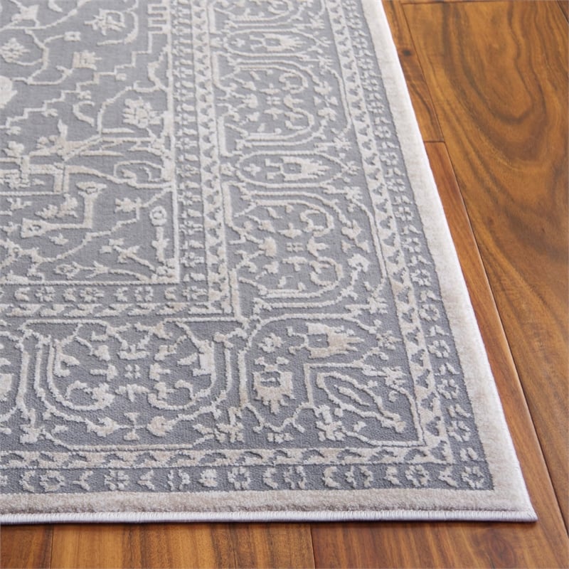 Safavieh Reflection 5' Square Rug in Light Gray and Cream