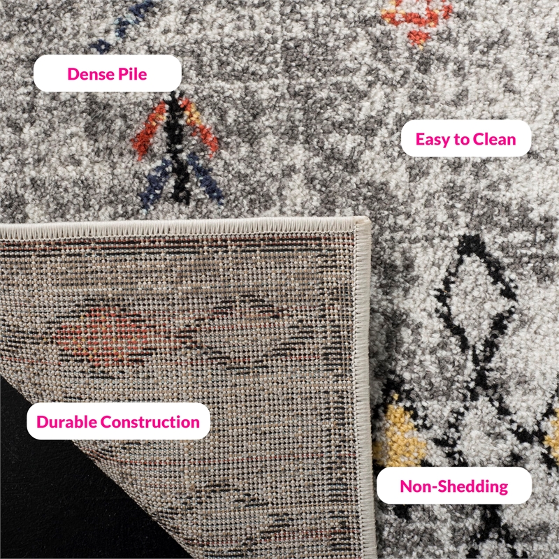 Safavieh Adirondack 9' x 12' Rug in Light Gray and Fuchsia