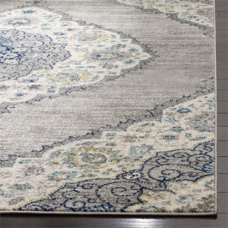 Safavieh Madison 9' x 12' Rug in Light Gray and Blue