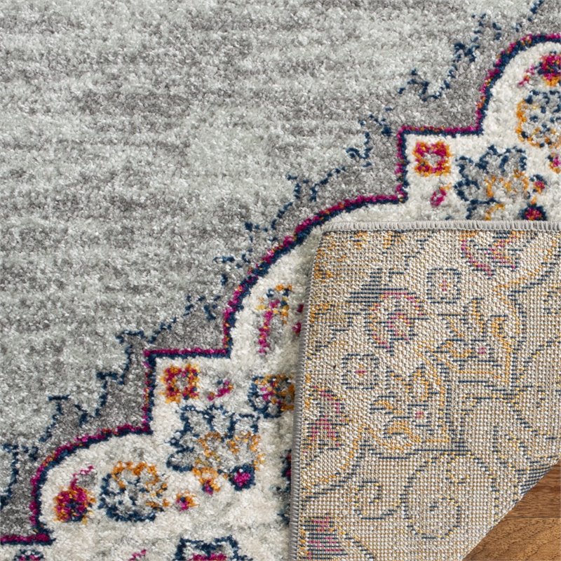 Safavieh Madison 8' x 10' Rug in Light Gray and Fuchsia