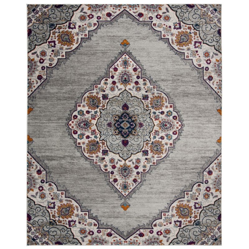 Safavieh Madison 8' x 10' Rug in Light Gray and Fuchsia