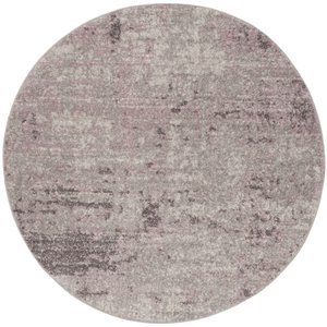Safavieh Adirondack 4' Round Rug in Light Gray and Purple