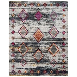 Safavieh Adirondack 9' x 12' Rug in Light Gray and Red
