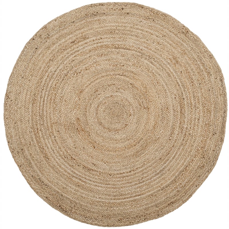 Safavieh Natural Fiber 7' Round Hand Woven Jute Rug in Natural