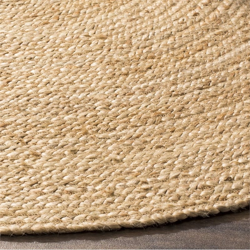 Safavieh Natural Fiber 7' Round Hand Woven Jute Rug in Natural