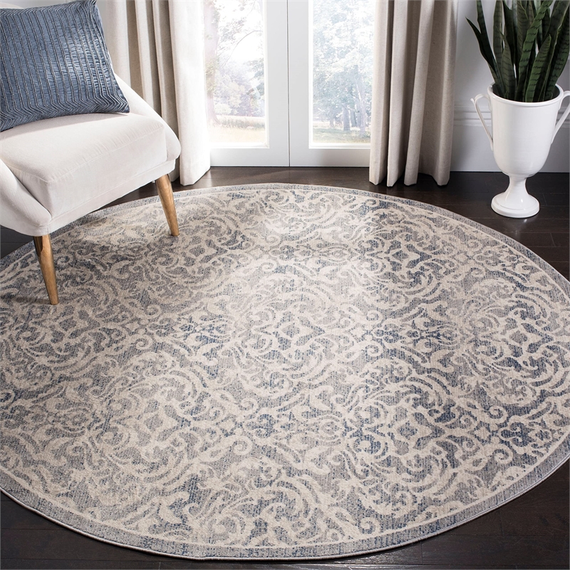Safavieh Brentwood 3' x 5' Rug in Navy and Cream
