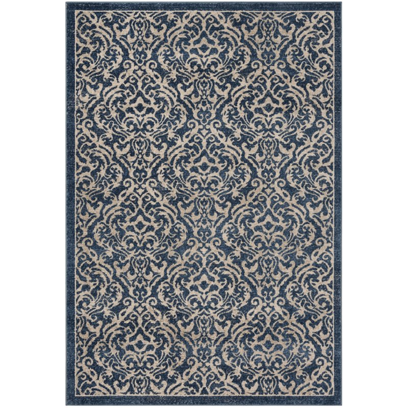 Safavieh Brentwood 6' x 9' Rug in Navy and Cream