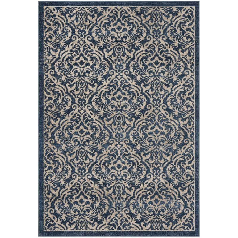 Safavieh Brentwood 9' x 12' Rug in Navy and Cream