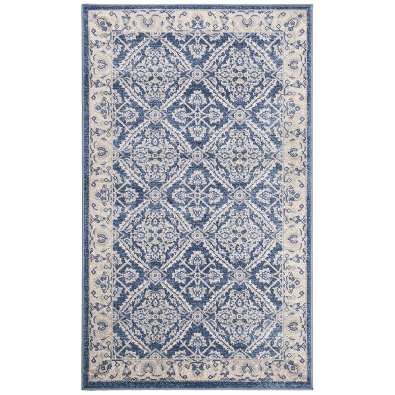 Safavieh Brentwood 4' x 6' Rug in Navy and Cream