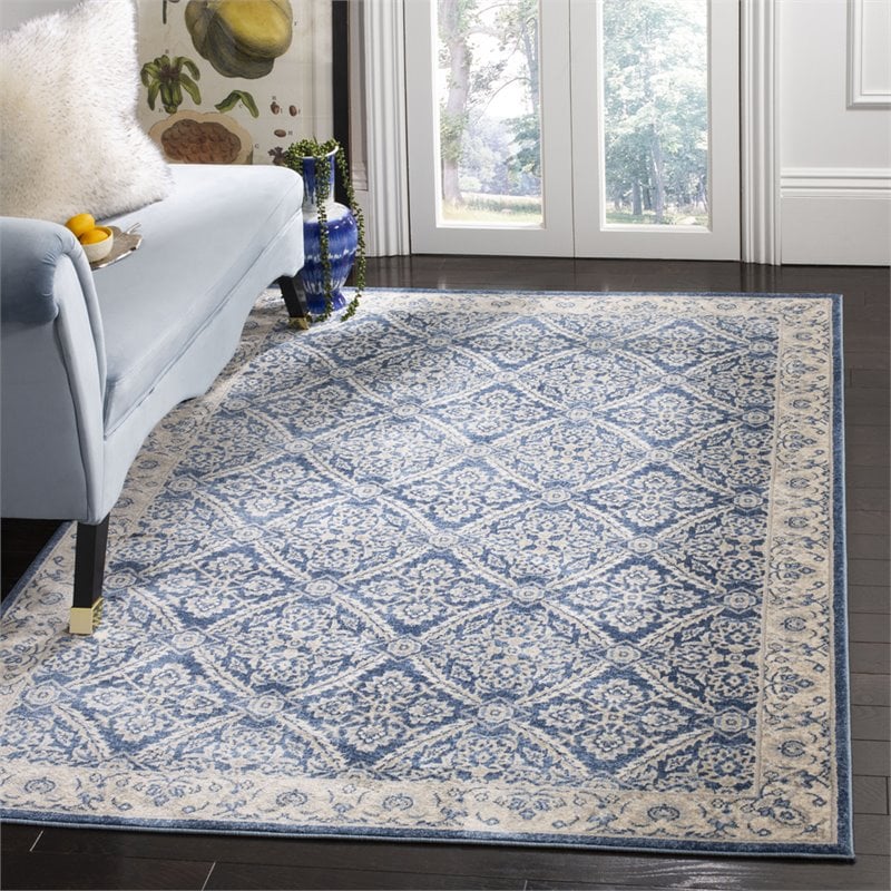 Safavieh Brentwood 6' x 9' Rug in Navy and Cream
