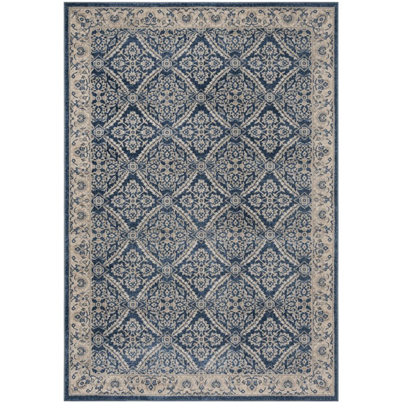 Safavieh Brentwood 8' x 10' Rug in Navy and Cream