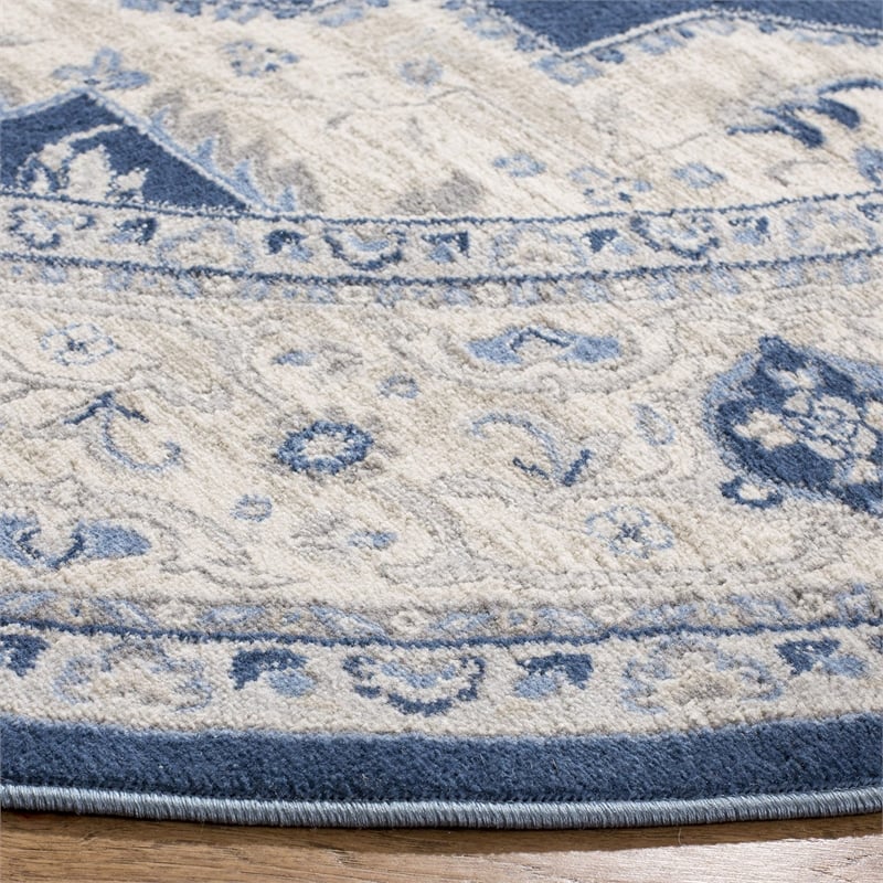 Safavieh Brentwood 2' x 8' Runner Rug in Navy and Cream