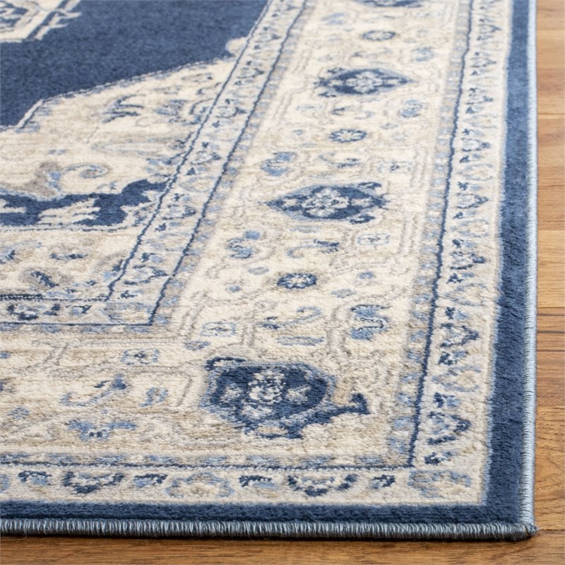 Safavieh Brentwood 4' x 6' Rug in Navy and Cream
