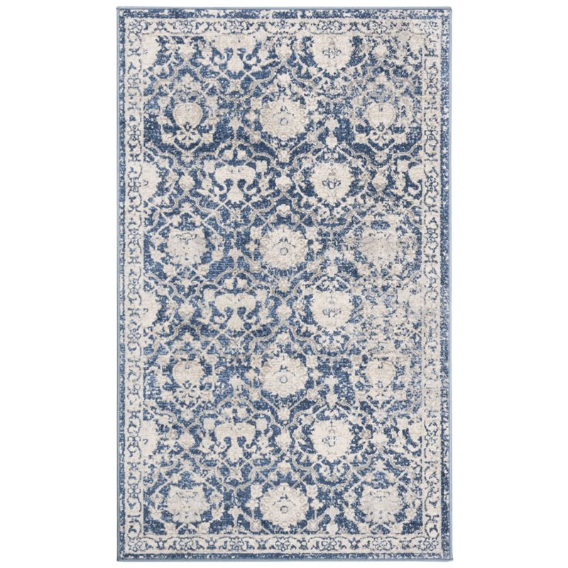 Safavieh Brentwood 4' x 6' Rug in Navy and Cream