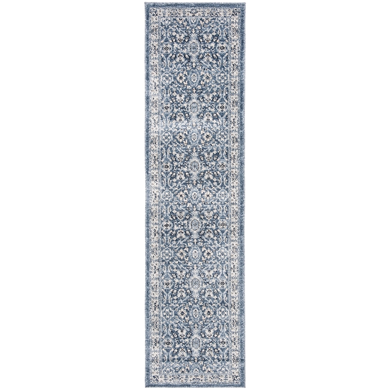 Safavieh Charleston 2' x 8' Runner Rug in Navy and Cream