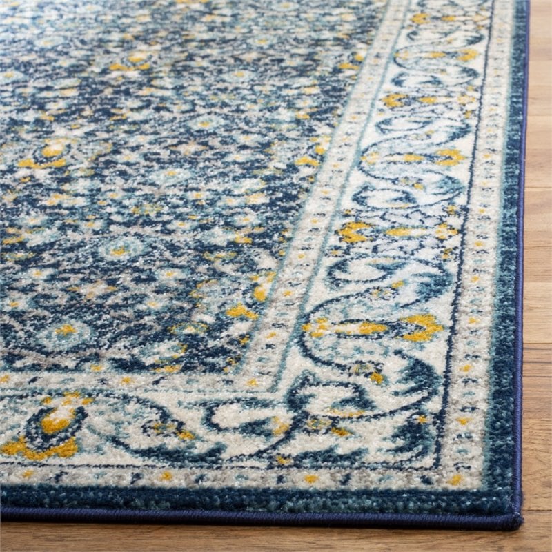 Safavieh Madison 3' x 5' Rug in Navy and Cream