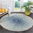 Safavieh Evoke 3' Round Rug in Navy and Ivory