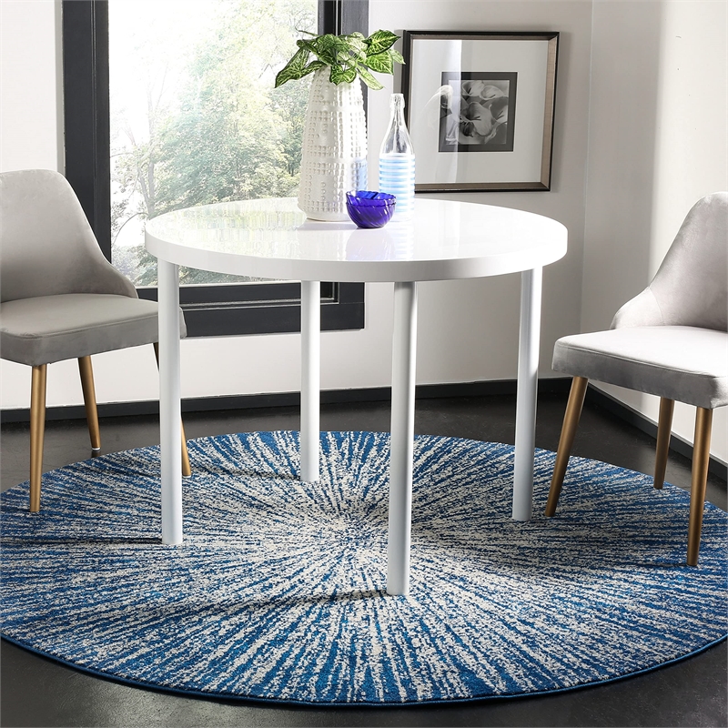 Safavieh Evoke 4' Round Rug in Navy and Ivory