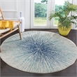 Safavieh Evoke 4' Round Rug in Navy and Ivory