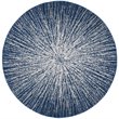 Safavieh Evoke 8' Round Rug in Navy and Ivory