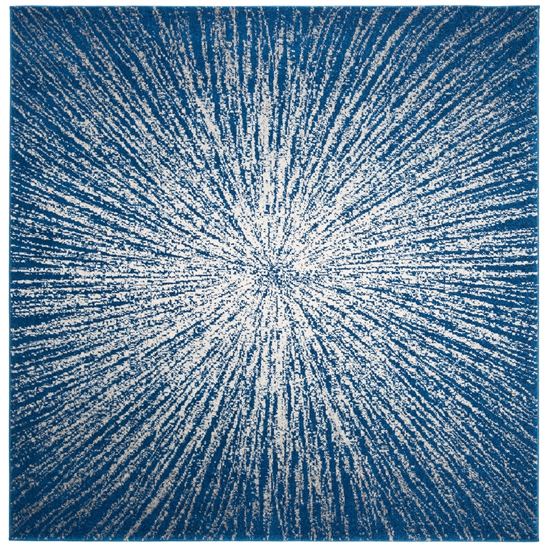 Safavieh Evoke 9' Square Rug in Navy and Ivory