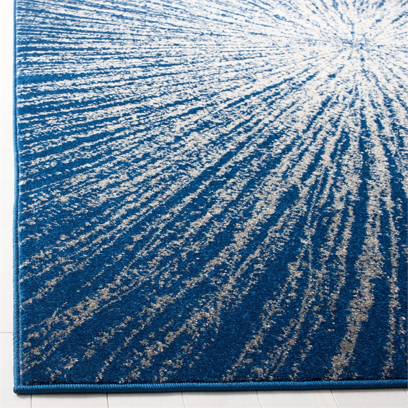 Safavieh Evoke 9' Square Rug in Navy and Ivory