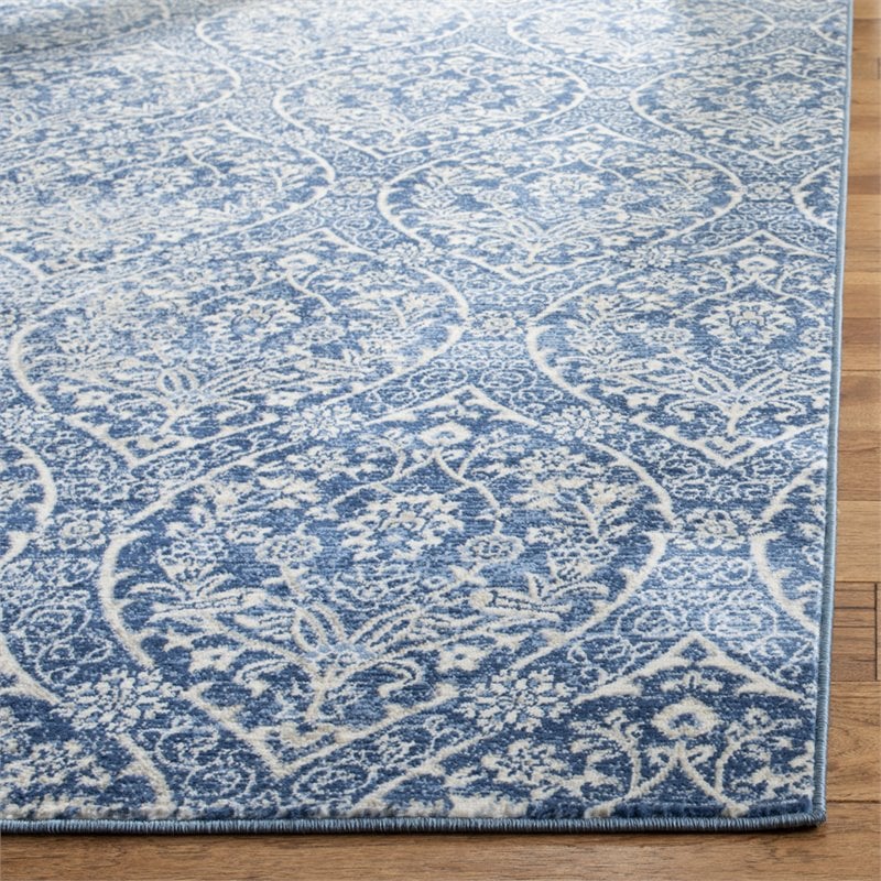 Safavieh Brentwood 2' x 8' Runner Rug in Navy and Light Gray