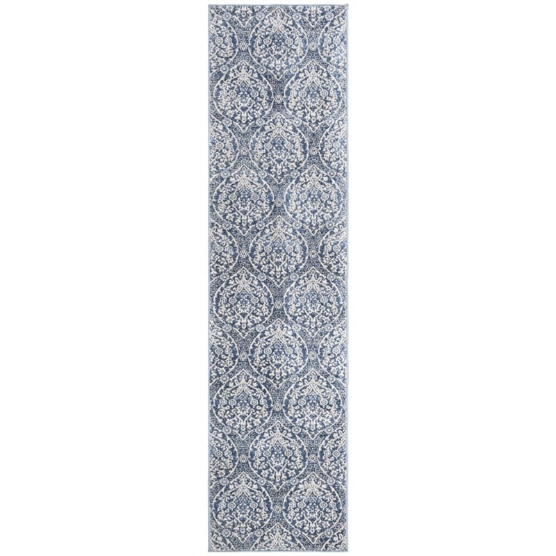 Safavieh Brentwood 2' x 8' Runner Rug in Navy and Light Gray