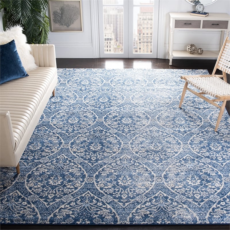 Safavieh Brentwood 9' x 12' Rug in Navy and Light Gray