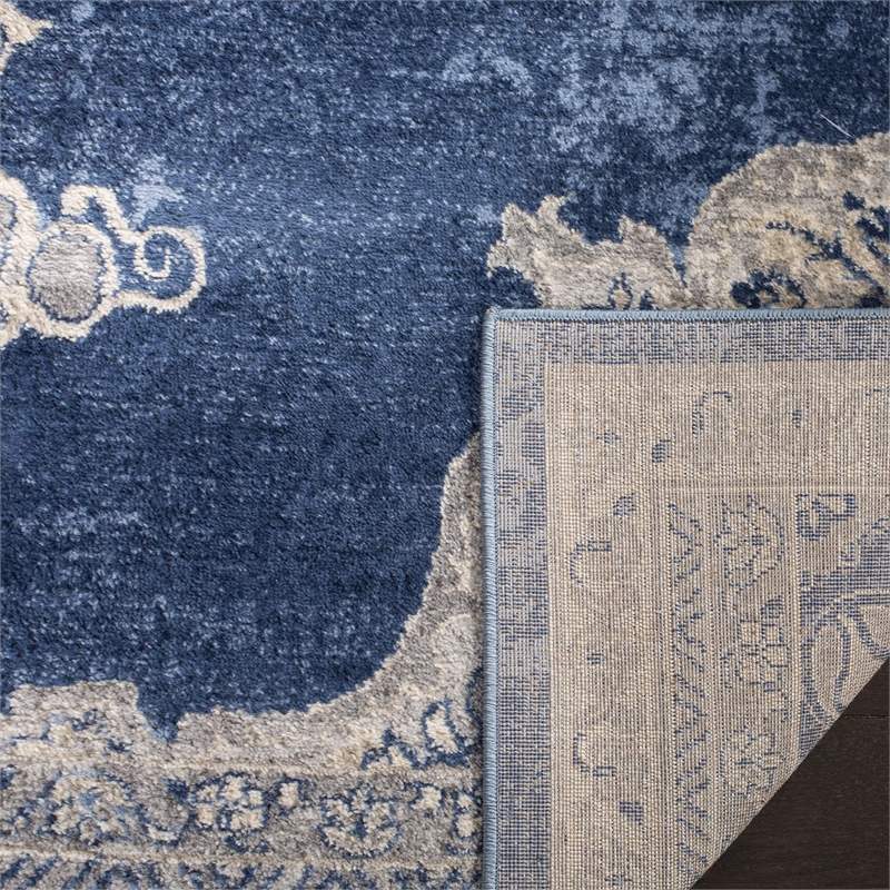 Safavieh Brentwood 2' x 8' Runner Rug in Navy and Light Gray