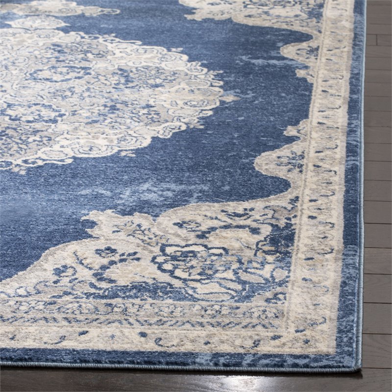 Safavieh Brentwood 8' x 10' Rug in Navy and Light Gray