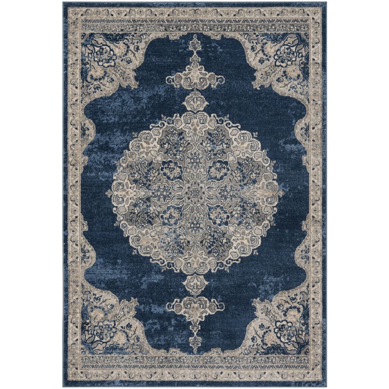 Safavieh Brentwood 9' x 12' Rug in Navy and Light Gray