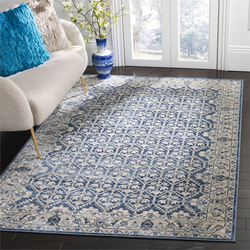 Safavieh Brentwood 6' x 9' Rug in Navy and Light Gray