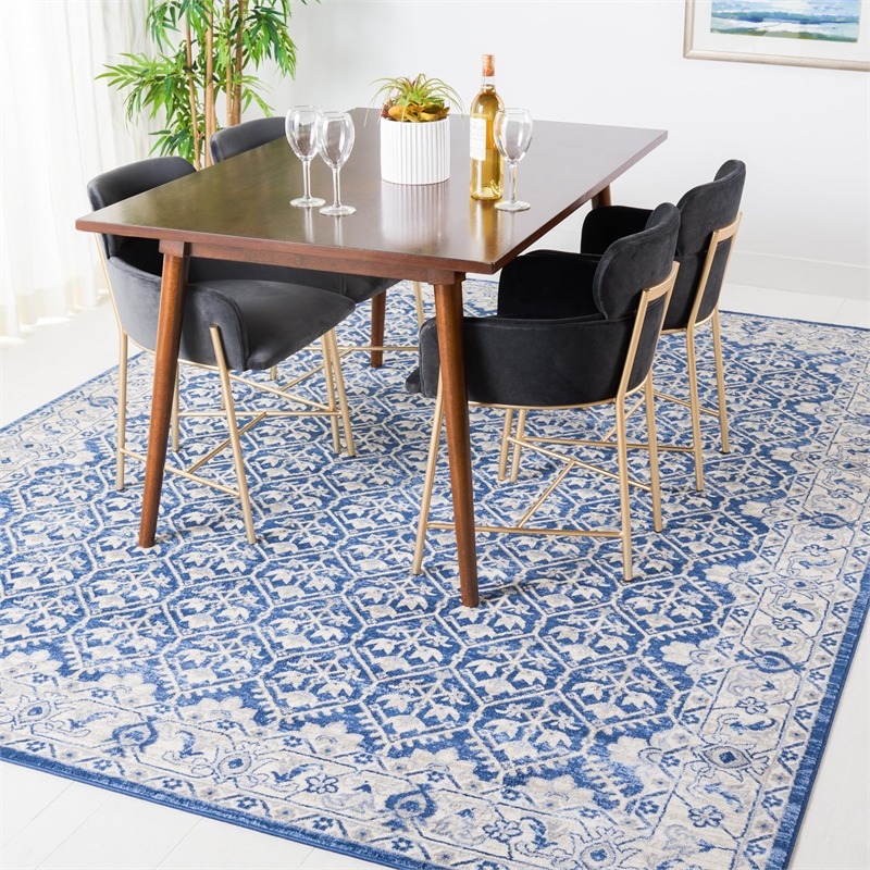Safavieh Brentwood 8' x 10' Rug in Navy and Light Gray