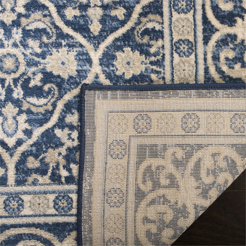 Safavieh Brentwood 2' x 8' Runner Rug in Navy and Light Gray