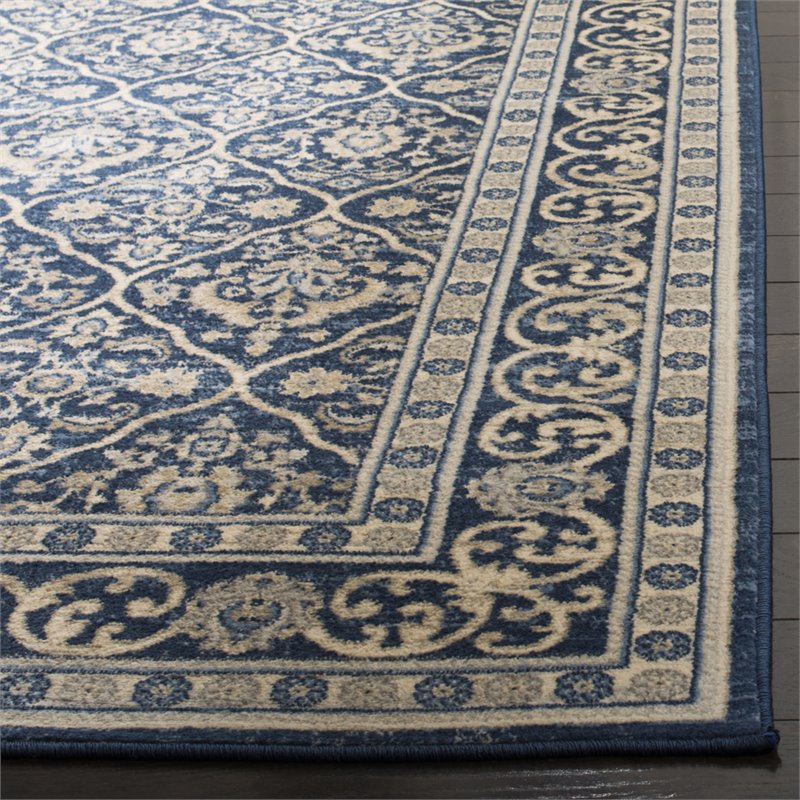 Safavieh Brentwood 4' x 6' Rug in Navy and Light Gray
