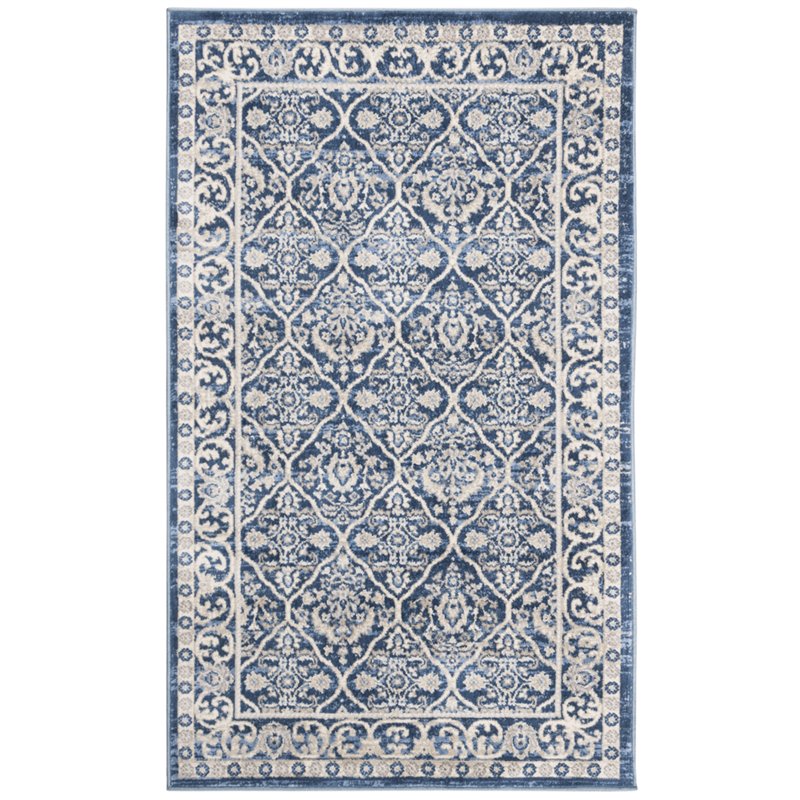 Safavieh Brentwood 4' x 6' Rug in Navy and Light Gray