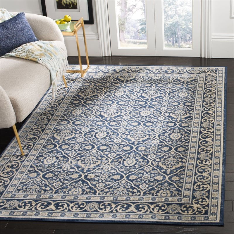 Safavieh Brentwood 6' x 9' Rug in Navy and Light Gray
