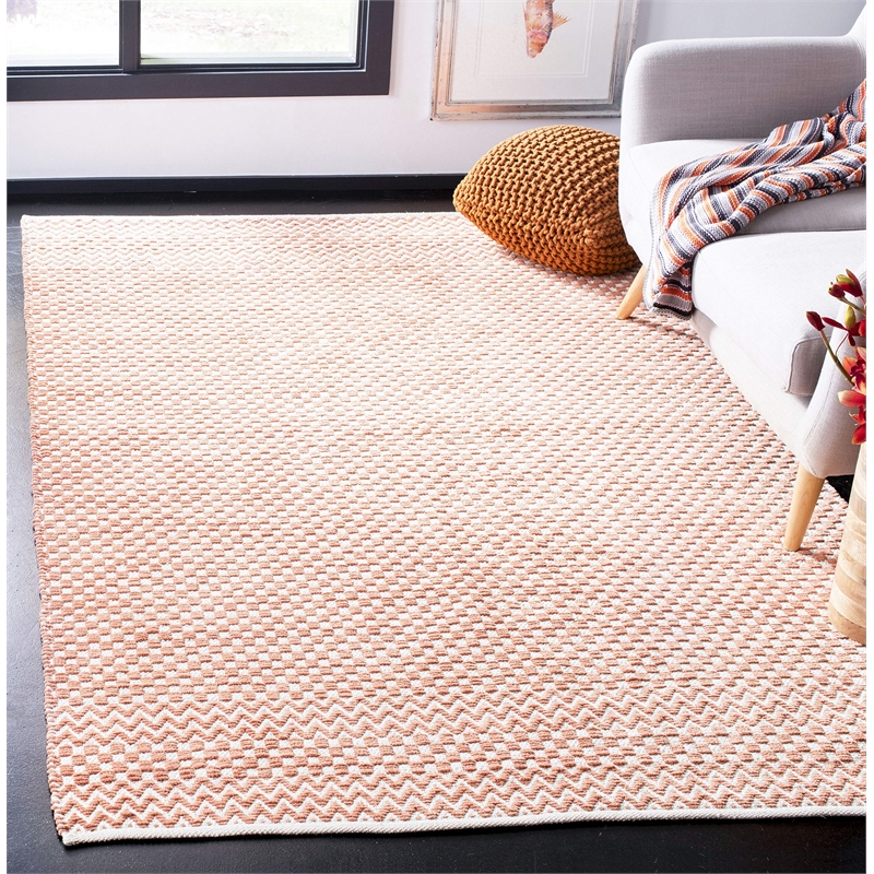 Safavieh Boston 6' Square Hand Tufted Rug in Orange