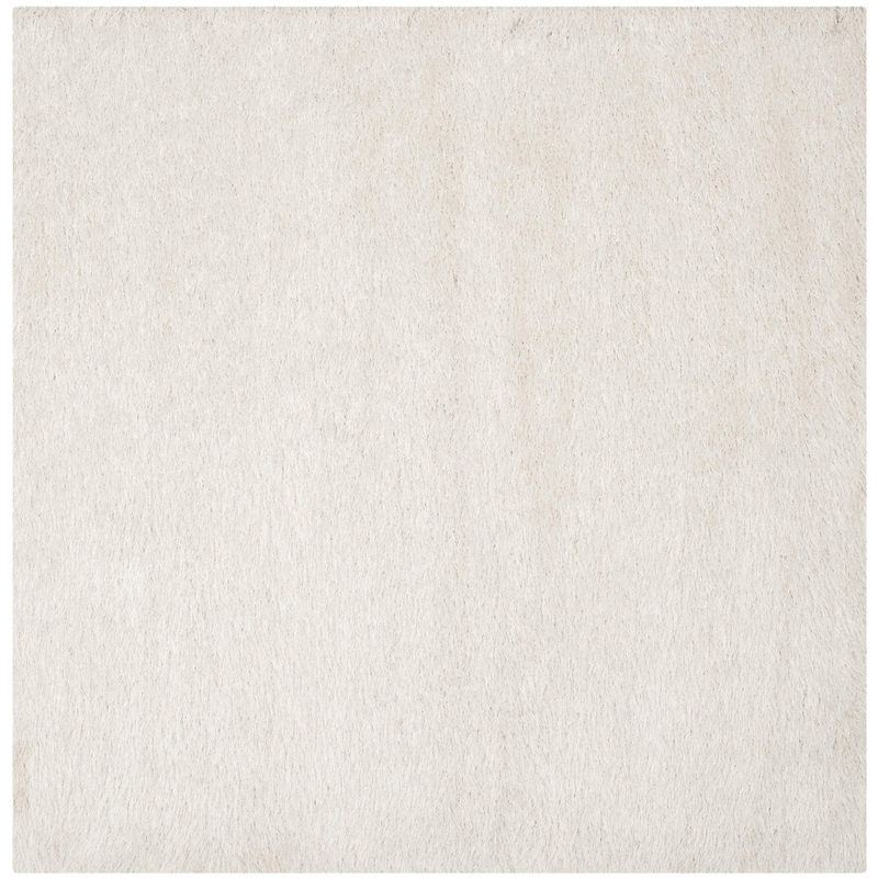 Safavieh Venice 4' Square Hand Tufted Shag Rug in Pearl