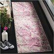 Safavieh Skyler 2' x 10' Runner Rug in Pink and Ivory