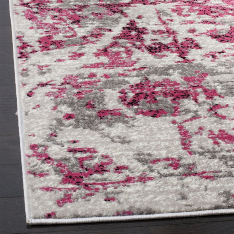 Safavieh Skyler 2' x 6' Runner Rug in Pink and Ivory