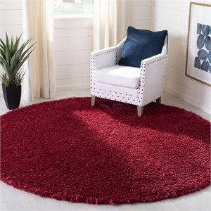 Safavieh Madrid 6'7&quot Round Shag Rug in Red