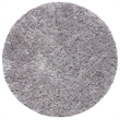Safavieh Venice 4' Round Hand Tufted Shag Rug in Silver