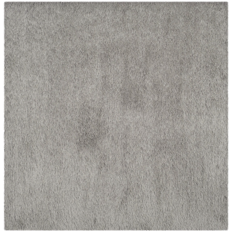 Safavieh Venice 8' Square Hand Tufted Shag Rug in Silver