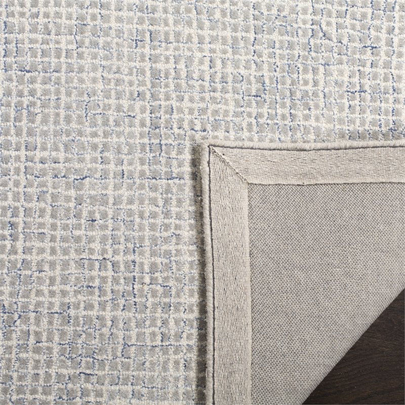 Safavieh Abstract 4' x 6' Hand Tufted Wool Rug in Silver and Blue